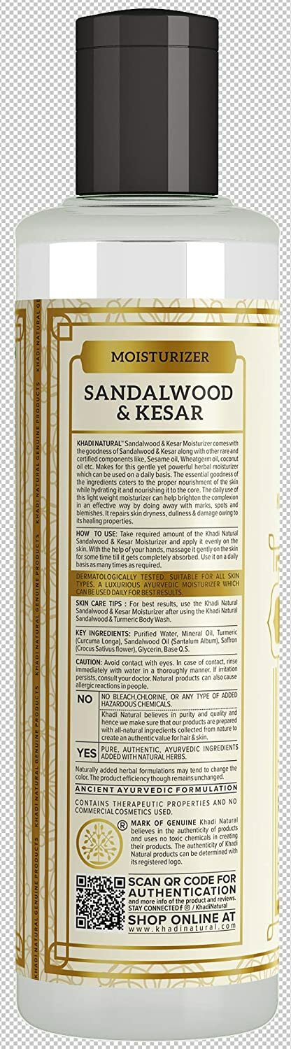 khadi sandalwood and kesar moisturizer